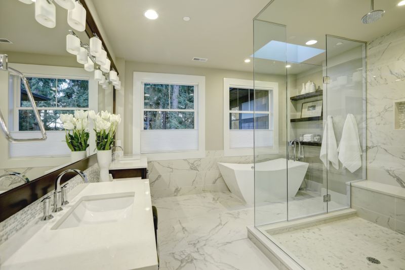 Bathroom with Large Glass Shower
