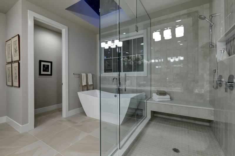 Glass-Enclosed Shower and Tub